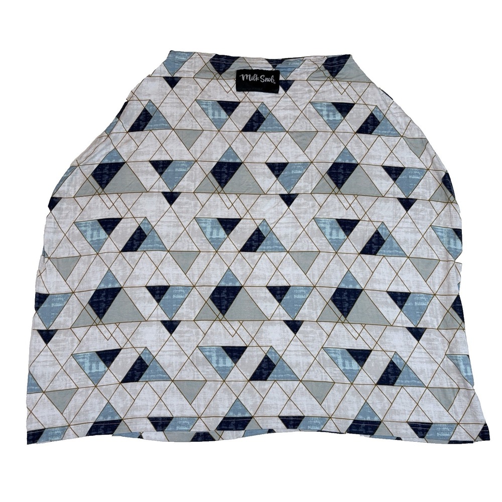 Milk Snob Original 5-in-1 Cover- Mod Triangles Graphic Print Blue And Gold